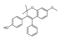 4-(7-methoxy-2,2-dimethyl-4-phenylchromen-3-yl)phenol结构式