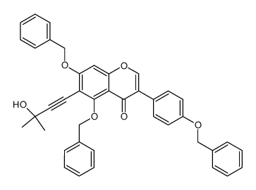 4',5,7-tris(benzyloxy)-6-(3-hydroxy-3-methyl-1-butynyl)isoflavone结构式