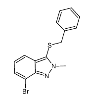3-(benzylthio)-7-bromo-2-methyl-2H-indazole Structure