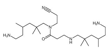 N-[6-amino-2,2,4(or2,4,4)-trimethylhexyl]-3-[[6-amino-2,2,4(or2,4,4)-trimethylhexyl]amino]propionamide, mono(2-cyanoethyl) derivative structure