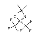 As,As-bis(trifluoromethyl)-N-(trimethylsilyl)arsinimidic chloride Structure
