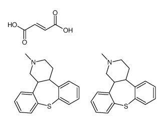 trans-1,2,3,4,4a,13b-hexahydro-2-methyldibenzo[2,3:6,7]thiepino[4,5-c]pyridinium maleate结构式