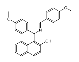 1-(((4-methoxybenzylidene)amino)(4-methoxyphenyl)methyl)naphthalen-2-ol结构式