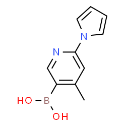 4-Methyl-6-(1H-pyrrol-1-yl)pyridin-3-ylboronic acid structure