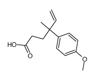 4-(4-methoxyphenyl)-4-methyl-hex-5-enoic acid结构式
