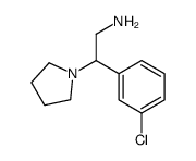 2-(3-chlorophenyl)-2-pyrrolidin-1-ylethanamine Structure