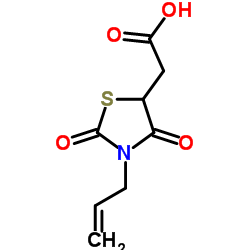 (3-Allyl-2,4-dioxo-1,3-thiazolidin-5-yl)acetic acid Structure