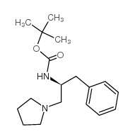 (S)-1-N-Boc-2-苯基-1-吡咯-1-基-甲基乙胺结构式