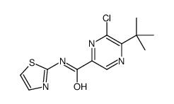 5-tert-butyl-6-chloro-N-(1,3-thiazol-2-yl)pyrazine-2-carboxamide结构式