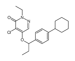 4-chloro-5-[1-(4-cyclohexylphenyl)propoxy]-2-ethylpyridazin-3-one结构式