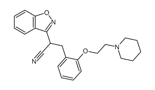 2-Benzo[d]isoxazol-3-yl-3-[2-(2-piperidin-1-yl-ethoxy)-phenyl]-propionitrile结构式