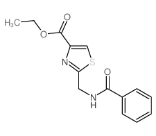 4-Thiazolecarboxylicacid, 2-[(benzoylamino)methyl]-, ethyl ester structure