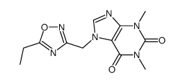 7-[(5-ethyl-1,2,4-oxadiazol-3-yl)-methyl]-theophylline结构式