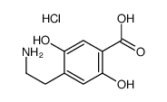 4-(2-aminoethyl)-2,5-dihydroxybenzoic acid,hydrochloride Structure