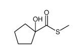 Cyclopentanecarbothioic acid, 1-hydroxy-, S-methyl ester (9CI) Structure