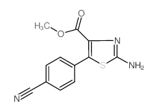 Methyl 2-amino-5-(4-cyanophenyl)-1,3-thiazole-4-carboxylate结构式