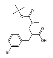 2-N-Boc-3-(3-溴苯基)-2-甲基氨基甲基丙酸结构式