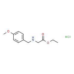 (4-甲氧基苄基)甘氨酸乙酯盐酸盐结构式