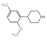 4-(2-Methoxy-5-methylphenyl)piperidine结构式