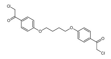 2-chloro-1-[4-[4-[4-(2-chloroacetyl)phenoxy]butoxy]phenyl]ethanone结构式