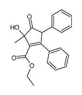 3-ethoxycarbonyl-2-hydroxy-2-methyl-4,5-diphenyl-3-cyclopentenone Structure