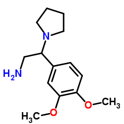 2-(3,4-DIMETHOXY-PHENYL)-2-PYRROLIDIN-1-YL-ETHYLAMINE结构式