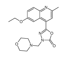 5-(6-Ethoxy-2-methyl-quinolin-4-yl)-3-morpholin-4-ylmethyl-3H-[1,3,4]oxadiazol-2-one Structure