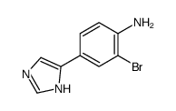 2-BROMO-4-(1H-IMIDAZOL-4-YL)-PHENYLAMINE structure