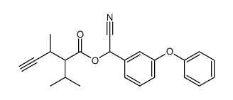 (α-cyano-m-phenoxybenzyl) 2-isopropyl-3-methyl-4-pentynoate结构式