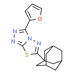 3-(furan-2-yl)-6-(tricyclo[3.3.1.1~3,7~]dec-1-yl)[1,2,4]triazolo[3,4-b][1,3,4]thiadiazole Structure