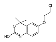 6-(2-chloroethoxy)-4,4-dimethyl-1H-3,1-benzoxazin-2-one结构式
