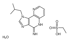 ethanesulfonic acid,1-(2-methylpropyl)imidazo[4,5-c][1,5]naphthyridin-4-amine,hydrate Structure