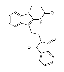 2-acetylamino-1-methyl-3-(2-phthalimidoethyl)indole结构式