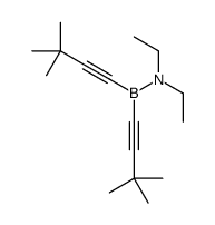 N-[bis(3,3-dimethylbut-1-ynyl)boranyl]-N-ethylethanamine结构式