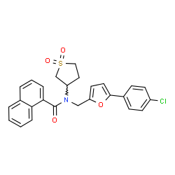 N-{[5-(4-chlorophenyl)-2-furyl]methyl}-N-(1,1-dioxidotetrahydro-3-thienyl)-1-naphthamide Structure