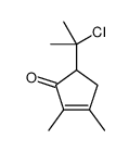 5-(2-chloropropan-2-yl)-2,3-dimethylcyclopent-2-en-1-one结构式