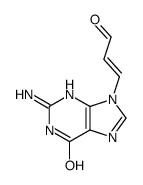 3-(2-amino-6-oxo-3H-purin-9-yl)prop-2-enal Structure