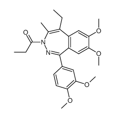 1-(3,4-Dimethoxyphenyl)-5-ethyl-7,8-dimethoxy-4-methyl-3-propionyl-3H-2,3-benzodiazepin Structure