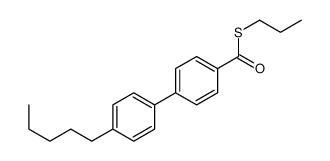 S-propyl 4-(4-pentylphenyl)benzenecarbothioate结构式