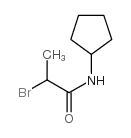 2-溴-n-环戊基丙酰胺结构式