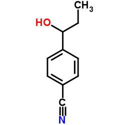4-(1-Hydroxypropyl)benzonitrile结构式