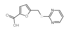 5-(pyrimidin-2-ylsulfanylmethyl)furan-2-carboxylic acid structure