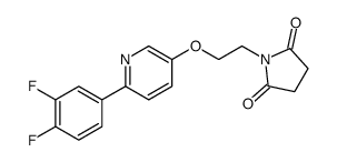 1-[2-[6-(3,4-difluorophenyl)pyridin-3-yl]oxyethyl]pyrrolidine-2,5-dione Structure