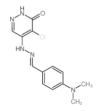 Benzaldehyde,4-(dimethylamino)-, 2-(5-chloro-1,6-dihydro-6-oxo-4-pyridazinyl)hydrazone structure