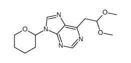 6-(2,2-dimethoxyethyl)-9-(oxan-2-yl)purine结构式
