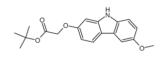 (6-Methoxy-9H-carbazol-2-yloxy)-acetic acid tert-butyl ester Structure
