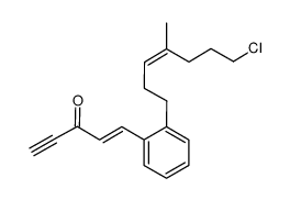 (1E)-1-(2-(7-chloro-4-methylhept-3-enyl)phenyl)pent-1-en-4-yn-3-one Structure