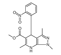 1H-Pyrazolo[3,4-b]pyridine-5-carboxylic acid, 4,7-dihydro-1,3,6-trimethyl-4-(2-nitrophenyl)-, methyl ester Structure