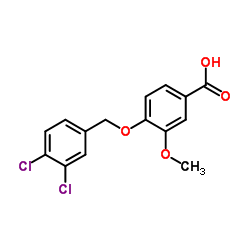 4-[(3,4-Dichlorobenzyl)oxy]-3-methoxybenzoic acid结构式
