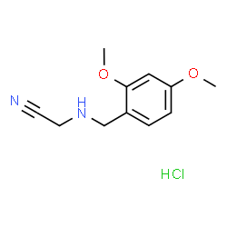 2-{[(2,4-Dimethoxyphenyl)methyl]amino}-acetonitrile hydrochloride structure